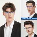 Bifocal No Line Progressive Multifocus Reading Glasses Men Multifocal Reader Blue Light Computer Metal Frame Eyeglass