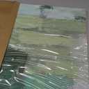 SHEYOYE Green Canvas Wall Art, White Modern Wall Decor, Eclectic Hanging Decor for Living Room, Bedroom, and Office | 20" x 40"