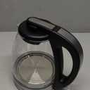 Hamilton Beach Glass Electric Tea Kettle, Water Boiler & Heater, 1 Liter, 1500 Watts for Fast Boiling, BPA Free, Cordless Serving, Auto-Shutoff & Boil-Dry Protection, Soft Blue LED (40930)