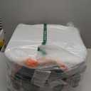 downluxe Indoor Chair Cushions for Dining Chairs, Soft and Comfortable Textured Foam Kitchen Chair Pads with Ties and Non-Slip Backing, 16" x 16" x 2", Light Blue, 4 Pack