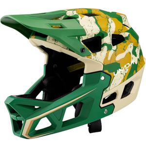 Lixada Adult Bike Helmet, Full Face Mountain Bike Helmet Lightweight Bicycle Helmet with Pads & Visor, Comfort Cycling Helmet Racing Downhill MTB Helmet for Men Women, Large