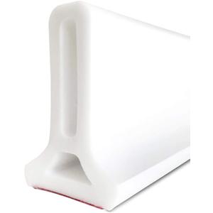 Duzzy 67 Inch Collapsible Shower Water Dam Shower Stopper Barrier and Retention System and Keeps Water Inside Threshold Dry and Wet Separation Suitable for Bathroom and Kitchen (White)