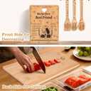 Best Friend Birthday Gifts for Women - Recipe for a Best Friend Bamboo Cutting Board with Engraved Utensils, Unique Bestie Gift for Long Distance Friendship, Housewarming, Christmas