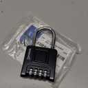 Combination Lock for Outdoor & Indoor | Heavy Duty, Weatherproof, 4-Digit Security | Padlock for Lockers, Gates, Fences, Sheds, Storage | 1-Pack, Black