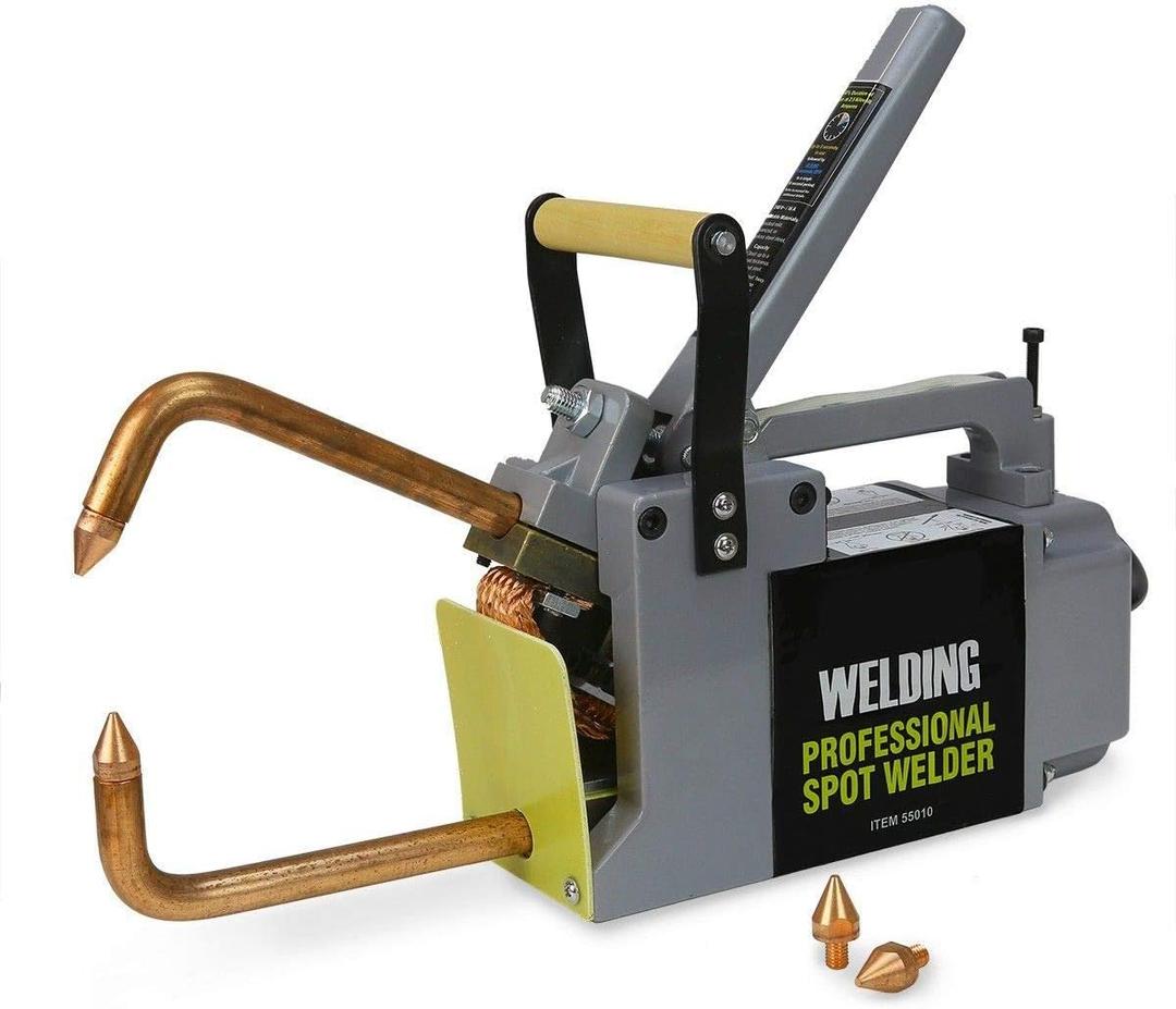 Stark USA 220V Portable Electric Spot Welder 1/8" Handheld Welding Tip Gun Metal Sheet, Spot Welding Machine for Carbon Steel & Aluminum Sheet