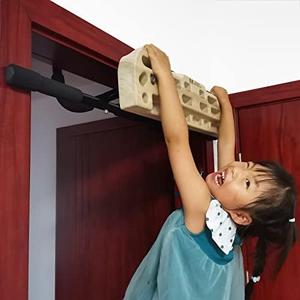 TWO STONES Hangboard Rock Climbing Hangboard with Door Way Pull Up Bar; Including Jugs, Pinches, Pockets, Edges and Slopes for Rock Climbing Training
