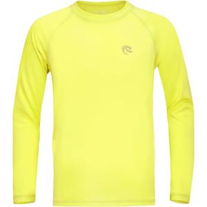 Boys UPF 50+ Swim Shirt Long Sleeve, 1 or 2 Pack UV Sun Protection Rash Guard, Youth Kids SPF Water Shirts for Beach Surf, Light Yellow Small