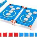 Onini Upgrade Portable Cornhole Board Set of 2 with 8 Bean Bags and Carrying Case Corn Hole Games Set for Kids and Adults, Travel Camping Accessory(3x2 Ft)