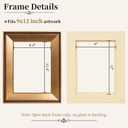 CCPEAR 24x36 Canvas Frame Vintage Gold, Antique Open-Back Picture Frame