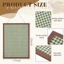 Leinuosen 17 x 23 Cork Board for Walls Decorative Cork Boards Green Gingham Home Decor Small Linen Bulletin Board Framed with Pins for Home Room School Office Decor, 23.6" x 18.1"