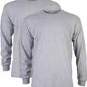 Gildan Adult Ultra Cotton Long Sleeve T-Shirt, Style G2400, Multipack (X-Large)