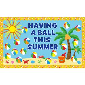 105 Pcs Summer Beach Ball Bulletin Board Summer Theme Bulletin Board Decoration Set Beach Ball Cutouts Summer Beach Paper Cut Outs for School Offices Classroom Decor Summer Theme Party Supplies