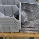 Seville Classics Heavy Duty NSF Bin Rack Solid Steel Wire Shelving Storage Unit, Patented Organizer for Garage, Warehouse, Office, Restaurant, Classroom, Kitchen, Gray, Includes 21 Bins