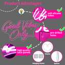 Good Vibes Only Neon Sign for Wall Decor 21.6" x 11.8" Pink LED Fun Vibe Lights for Party, Bedroom, Bar, Wedding Decoration - Best Gifts for Birthday, Christmas