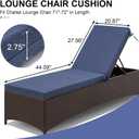 Crestlive Chaise Lounge Cushions Outdoor Set of 2, 72"x21", Water Resistant
