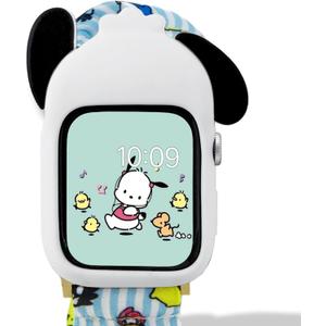 Sonix x Sanrio Apple Watch Cover | Bumper Case for Apple Watch | Protective Silicone Cover | Fits 38mm/40mm/41mm | Pochacco - White