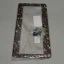 2Pcs Woodland Fern Moth Dragonfly Mushroom Amanita License Plate Frames Cover Holders Stainless Steel Kawaii Goth Black License Plate Cover with Screw Caps Cover Set - 2-Hole