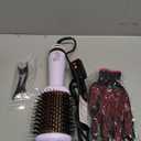 JIGGL Extra-Large-Oval-Barrel Blow Dryer Brush Straightener: One Step Hot Air Hair Dryer Brush for Medium and Long Hair Women, Straightening/Smoothing/Drying/Volumizing, Purple