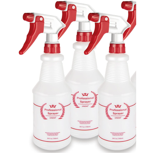 Plastic Spray Bottle (3 Pack, 24 Oz, All-Purpose) Heavy Duty Spraying Bottles Leak Proof Mist Empty Water Bottle for Cleaning Solution Planting Pet with Adjustable Nozzle and Measurements (24 Oz, 3 Pack)