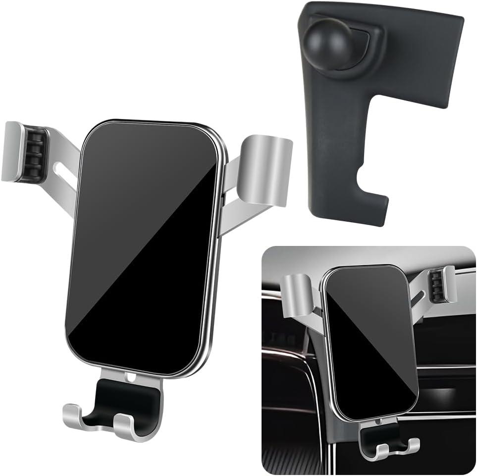 LUNQIN Car Phone Holder for Hyundai Tucson 2022 2023 2024 and Hyundai Santa Cruz 2022-2024 Auto Interior Accessories Best Cell Phones Mount Cellphone Mobile Cradle Charging Navigation GPS Screen Stand