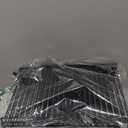 Kitchen Cabinet Expandable Shelf Organizers Set of 6, Adjustable Metal Wire Pantry Storage Shelves, Plate Dish Organizer Rack for Cabinets, Cupboard, Counter, Freezer, Countertop, Black