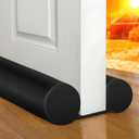 MAXTID Under Door Draft Stopper for Bottom of Doors 38" Black Door Blocker Noise ReducerLight Cold Air Guard Breeze Sound Proof Door Sweep Weather Stripping Door Seal Insulation Strip Gap Filler