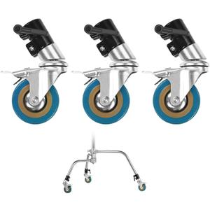 Selens Heavy Duty C Stand Swivel Casters Set 0.98inch/25mm, Light Stand Wheels with Brake for Photography Studio Video Shooting