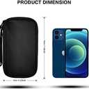 Electronics Organizer Bag Pouch Cable Charger Organizer Travel Shockproof Cord Carrying Case for Earphone Powerbank USB Hard Drive SD Card (Black)