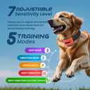 Anti Bark Dog Collar - Shock, Beep & Vibration Modes - Smart No bark Collar for Small, Medium, Large Dogs - IP67 Waterproof, Rechargeable, Adjustable Sensitivity Training Collar