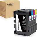 AYMSous 3.09 SG500 SG1000 Sublimation Ink Cartridge Latest Upgraded Chip Compatible for Sawgrass Virtuoso SG500 SG1000 Printer(1 Black, 1 Cyan, 1 Magenta, 1 Yellow)