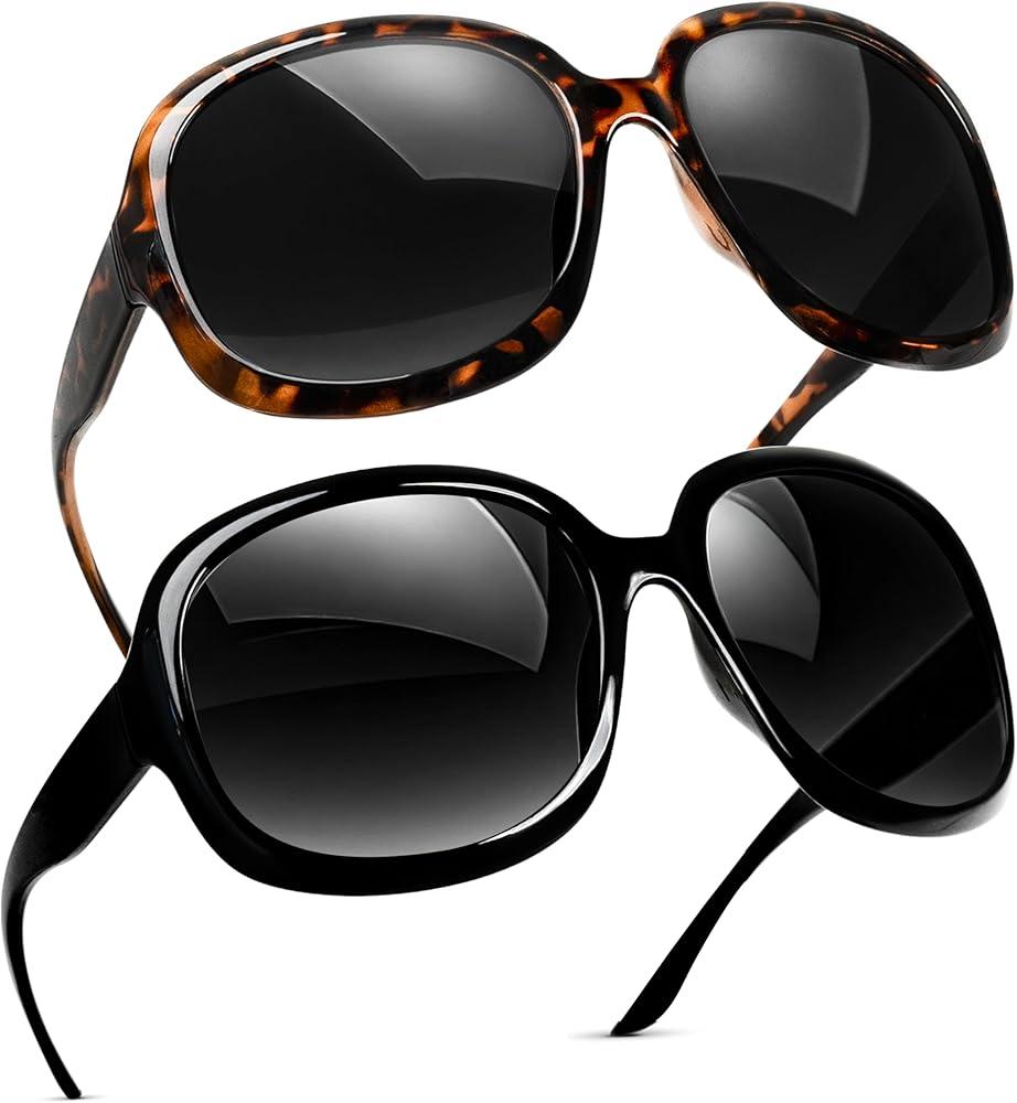 miyya Bug Eye Oversized Polarized Sunglasses Womens, Trendy Retro Sun Glasses for Women 2025, Oversized UV Protection Shades