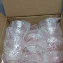 XUWAIDSGN 12 Pcs Acrylic Pink Stemless Martini Glasses 10oz Shatterproof Martini Cocktail Glasses Reusable Crystal Cocktail Glasses Vintage Cocktail Glassware Margarit Drinking Cups Coupe Glasses