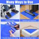 2 Rolls Non Slip Material Roll, 8" x 3.25 ft Blue Silicone Grip Non Slip Mat, Cut to Size Mat Large Table Pads for Eating Aids, Baking, Crafts, Table, Counter, Drawer or Any Surface