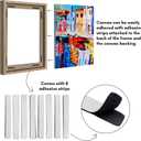 Americanflat 16x20 Canvas Floating Frame with Adhesive Strips Included - Vertical and Horizontal Floating Frame for Artwork - Canvas Frames for Wall Display - Oak