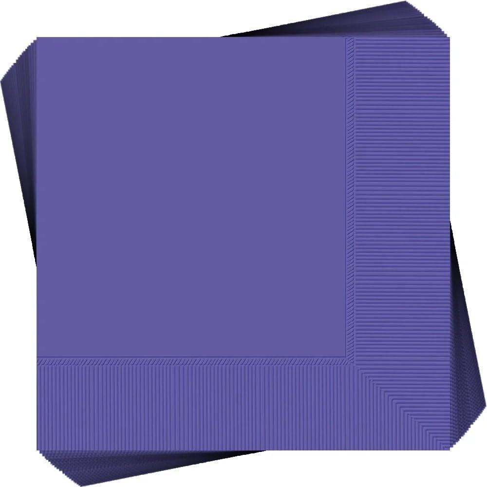 New Purple 2-Ply Luncheon Napkins - 6.5" (Pack of 40) - Vibrant Paper Napkins - Perfect For Events & Parties