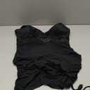 Blooming Jelly Women One Piece Swim Dress Tummy Control Swimsuits Slimming Mesh Sheer Sarong Wraps Bathing Suit (Large)