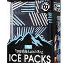 Everlasting Ice RX Reusable Ice Packs for Lunch Boxes & Coolers (2 Pack) Flexible, Long-Lasting, BPA Free, Versatile Soft Ice Pack for Insulated Bags, Picnic, Travel and More
