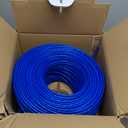 MONK CABLES | CAT6 Plenum Cable 1000ft | UTP, 23AWG, 550MHz | DSX-8000 Certified | Most Certified Cable of The Whole Market (Blue)