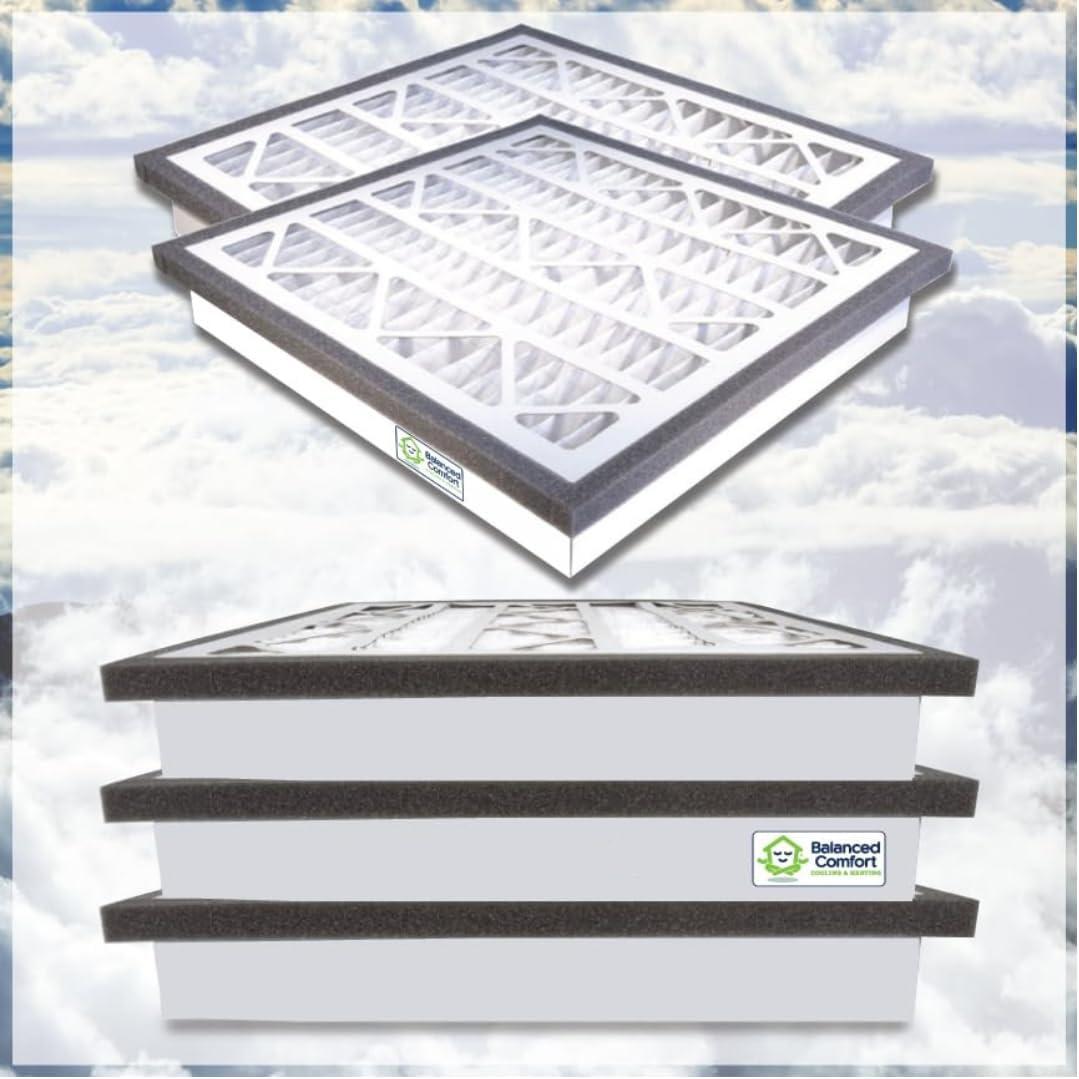 20x20x3 MERV 13; 3" Inch Pleated Air Filters; 6 Month Lifespan; Long Lasting; Title 24 Compliant, 2 Pack
