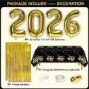 Black and Gold Graduation Decorations Class of 2026 - Graduation Balloon Boxes, Balloon Arch Garland Kit, Fringe Curtains, Party Decorations 2026 for Any Grades