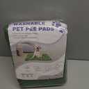 Homimp Washable Pee Pads for Dogs, 6 Pack Super Absorbent Reusable Puppy Pads, Green Long Wool Fake Grass for Potty Training, Upgrade Non-Slip and Leak-Proof,Floor, Couch, Bed, and Crate,Green 18"24"