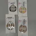 24 Pcs French Lattice Press on Nails Medium Square, ZIFANHU Summer Fake Nails Press ons Nail Tips Glue on Nails Full Cover Acrylic Nail Kit False Nail with Bow Rhinestones Design for Women 4 pack