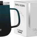 Simple Modern Travel Coffee Mug with Lid and Handle | Reusable Insulated Stainless Steel Coffee Tumbler Tea Cup | Gifts for Women Men Him Her | Voyager Collection | 12oz | Moonlight