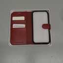 TUCCH Case Wallet for iPhone 16, [RFID Blocking] PU Leather Stand Folio Cover with 4 Card Slots [TPU Protective Interior Shell], Magnetic Flip Case Compatible with iPhone 16 5G 2024, Dark Red