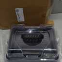 Chilled Portable Serving Tray Platterbox with Reusable Ice Pack with Lid Shrimp Cocktail Serving Dish Platter Cold Food Buffet Server for Appetizer Veggie Fruit Food Parties Outdoor Picnic, Black