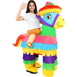 Piata Inflatable Costume Adults Cinco De Mayo Donkey Pinata Outfits Mexican Fiesta Party Ride on Inflatables Blow up for Taco Luau Event