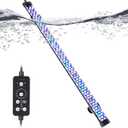 hygger Submersible LED Aquarium Light, 21W 23in 24/7 Mode Fish Tank Light with 5 Rows Beads, with Timer 9 Colors and Adjustable Brightness, Full Spectrum IP68 Waterproof Light for Fish Tank 24-43 inch