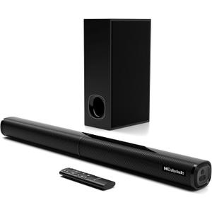 Nylavee Sound Bar - 2.1ch Dolby Audio Sound bar with Subwoofer, 240W High Volume, Wall Mountable 30-inch Bluetooth Sound Bar with HDMI ARC, Optical, and AUX Connection for TV, Projector, Computer