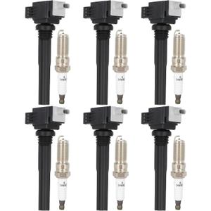 ECCPP UF826 6 ignition coils with 6 iridium Spark Plugs for ford Expedition 2018-2020 for F-150 2017-2011 GT 2017-2020 Navigator 2018-2020 V6 3.5L HL3Z-12029-A E1326 UF826