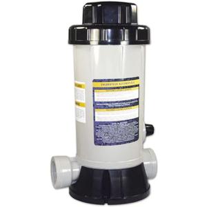 HYDROTOOLS By SWIMLINE 87502 Premium In-Line Automatic Chlorine Feeder Chlorinator Adjustable Output 9.0 Lbs Capacity | Universal Compatibility | Above Ground & Inground Swimming Pool Bromine Install